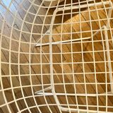 2 white Bertoia chairs