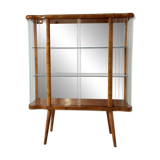 Elegant, curved display cabinet in Art Deco style