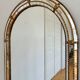 Large vintage Spanish Venetian-style wall mirror, brass, 1980s Hollywood Regency