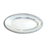 Plat ovale Art Déco en métal argenté Ercuis