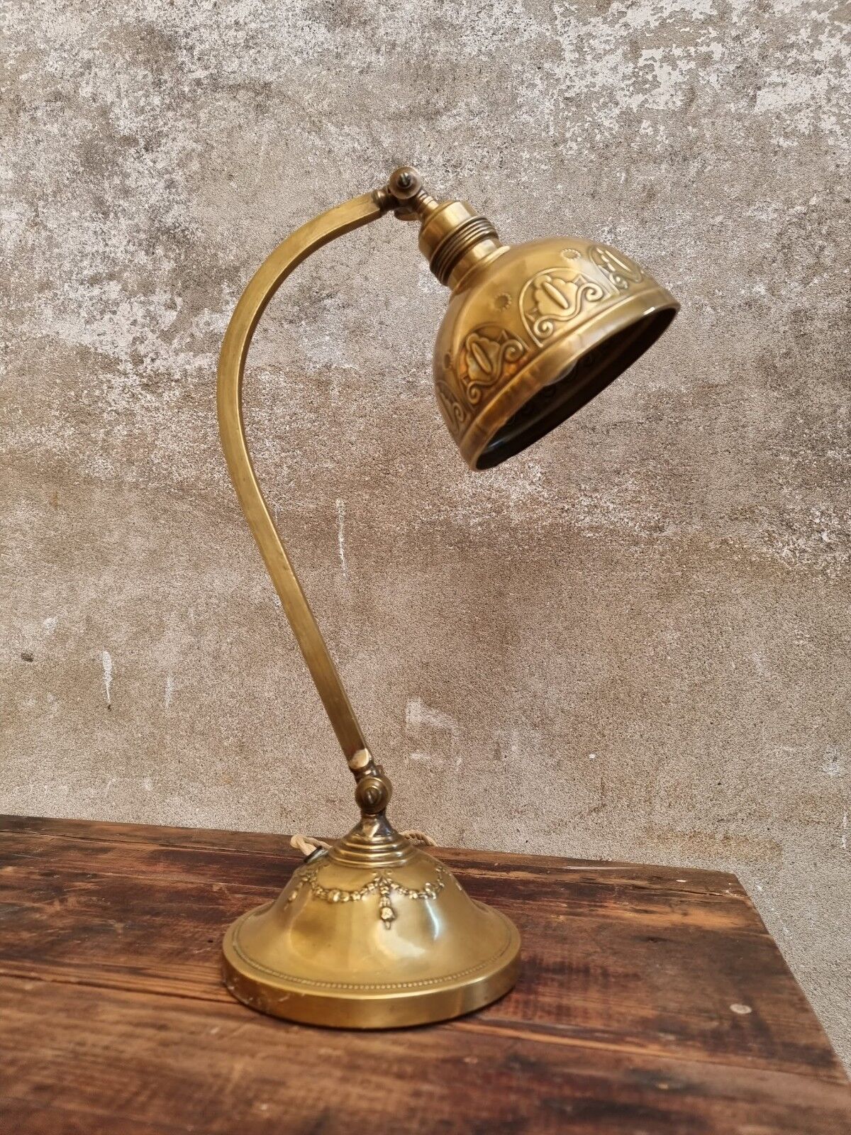 Antique table lamp copper desk lamp