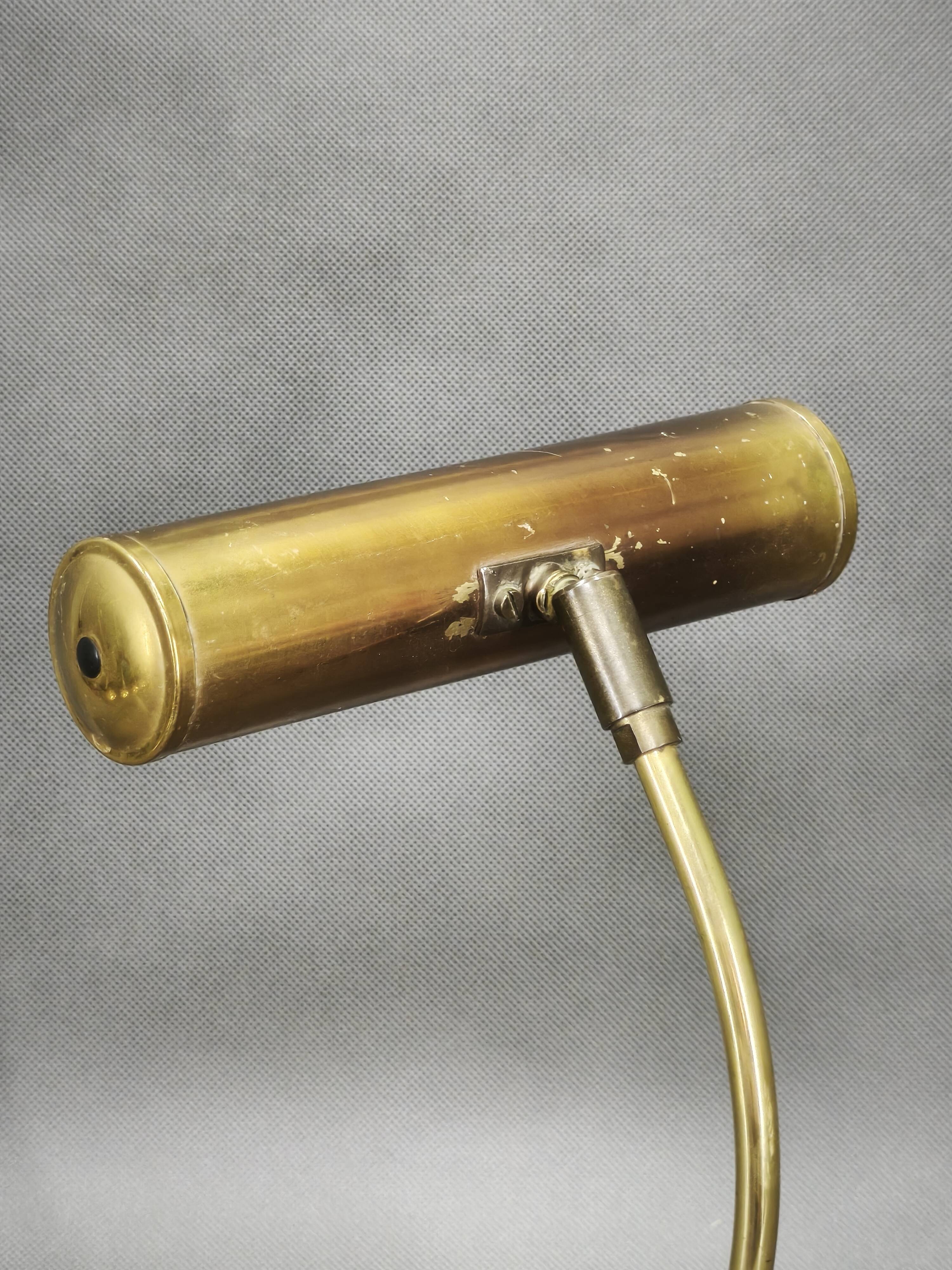 Lampe de bureau en laiton réglable, Allemagne, années 1960
