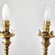 Old pair of gilded bronze lamps – Louis XIV style