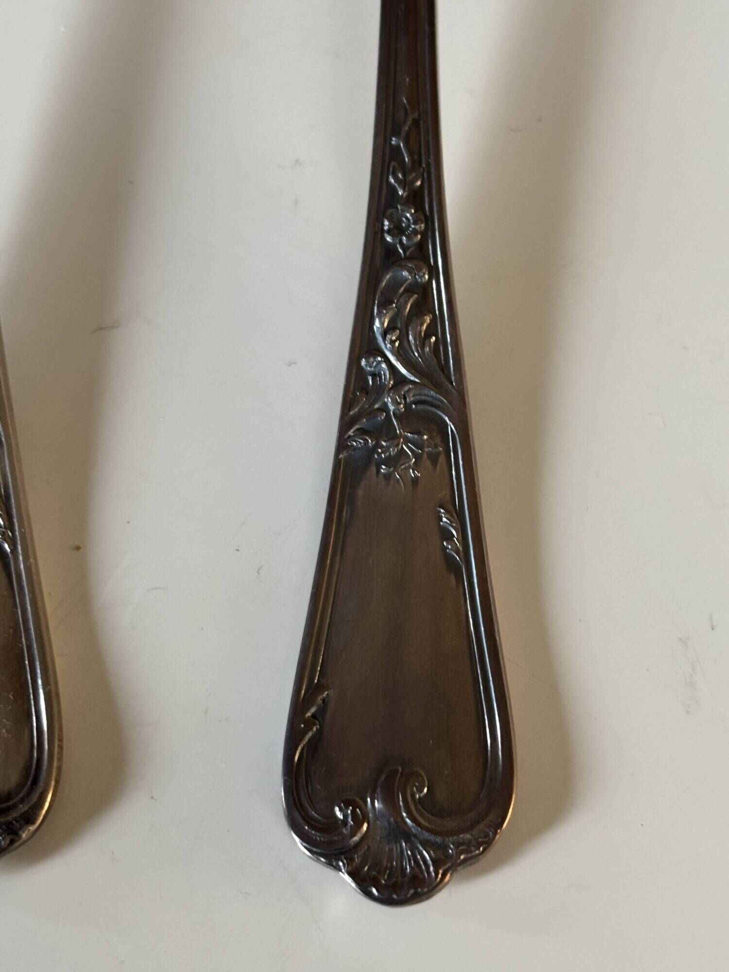 Ercuis dessert service X24 in original box, silver-plated metal.