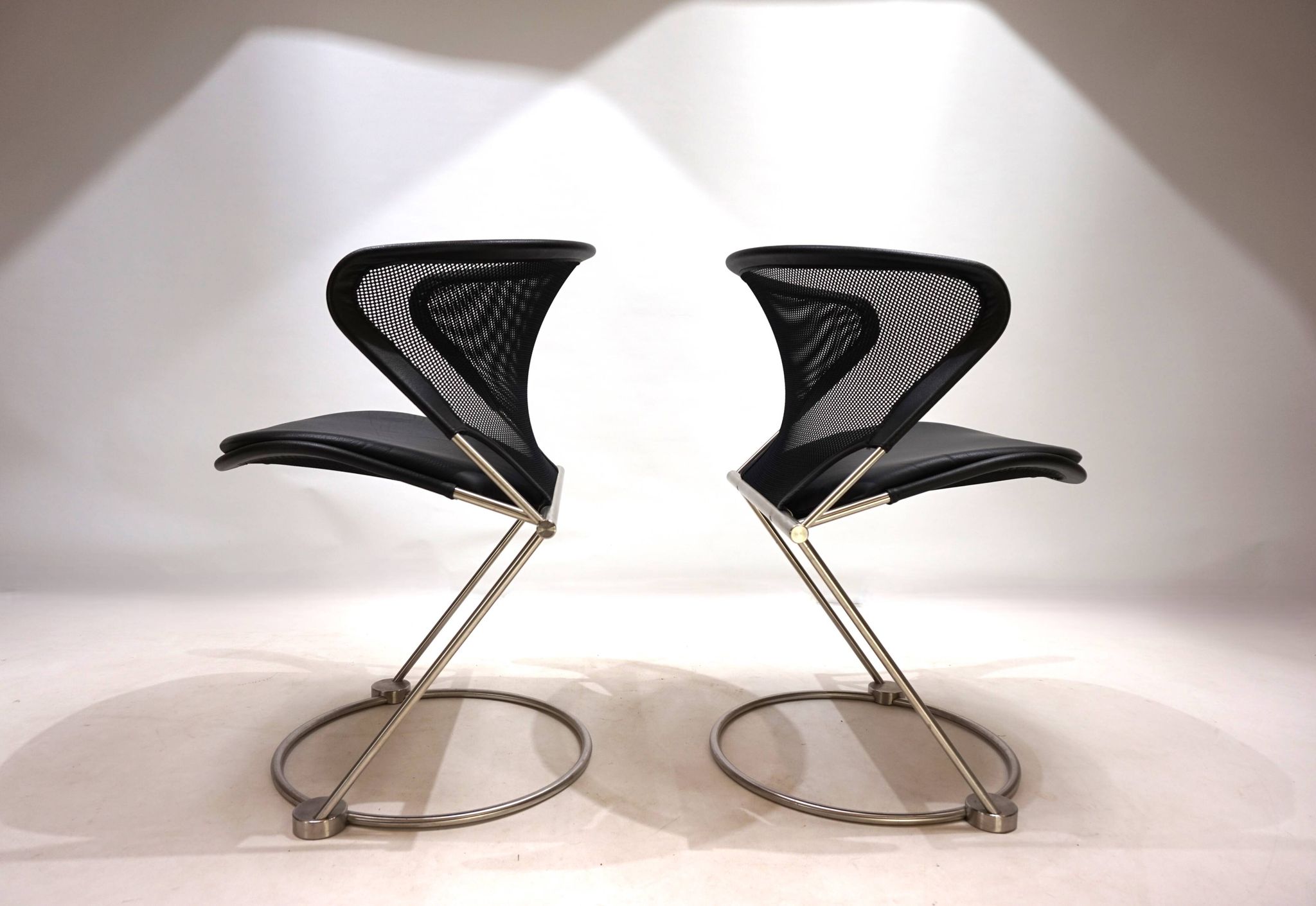 Set of 2 Wilkhahn Nuvola conference / dining room chairs by Herbert Ohl, 19