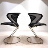 Set of 2 Wilkhahn Nuvola conference / dining room chairs by Herbert Ohl, 19