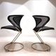 Set of 2 Wilkhahn Nuvola conference / dining room chairs by Herbert Ohl, 19