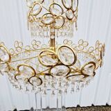 Vintage chandelier with tassels from the 80s