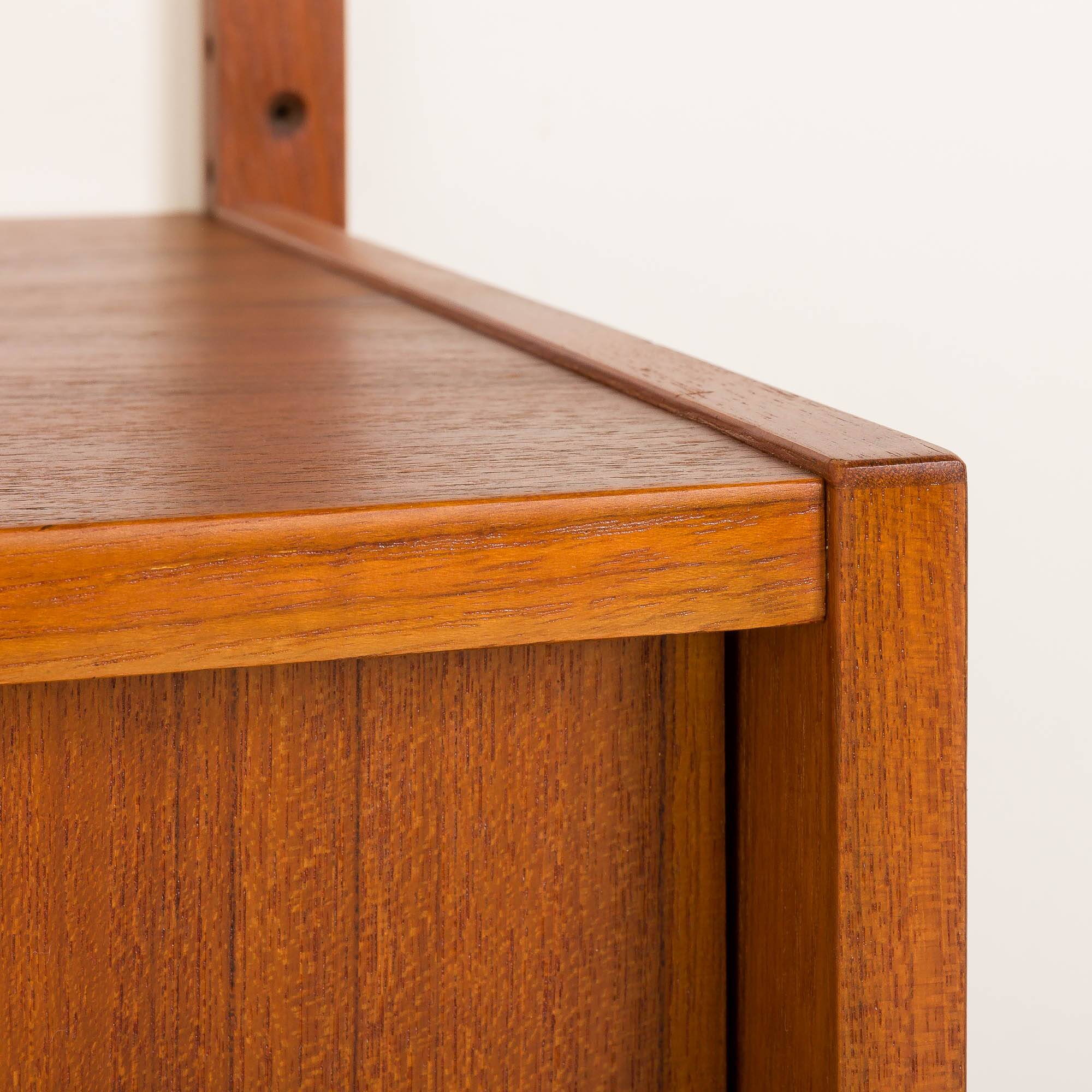 Scandinavian mid-century teak wall unit, Denmark 1970s
