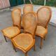 4 caned Louis XVI medallion dining chairs from the 1960s.