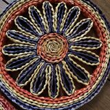5 braided straw coasters bohemian style