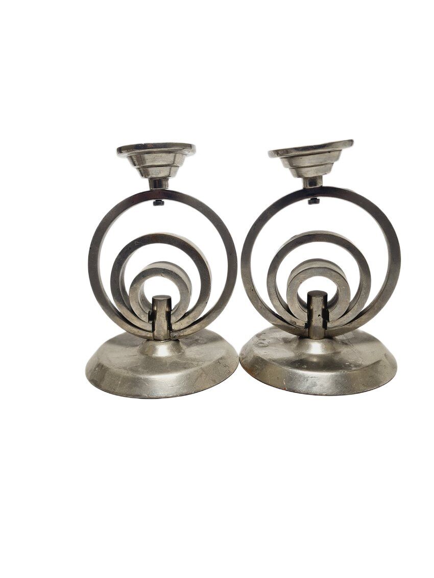 Art Deco candleholder, Germany, 1970s, set of 2