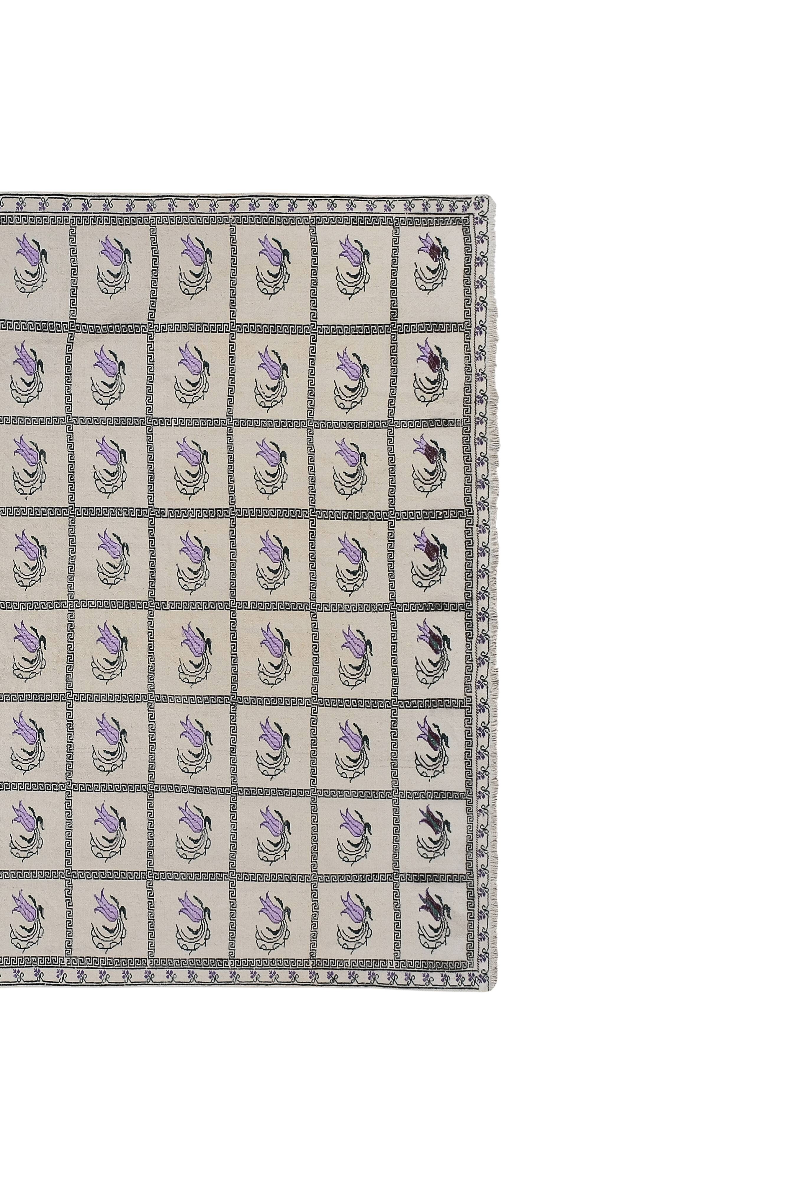 Vintage Turkish Oushak Handwoven Rug 174x250 cm