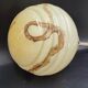 Suspension globe verre marbré moucheté art-déco