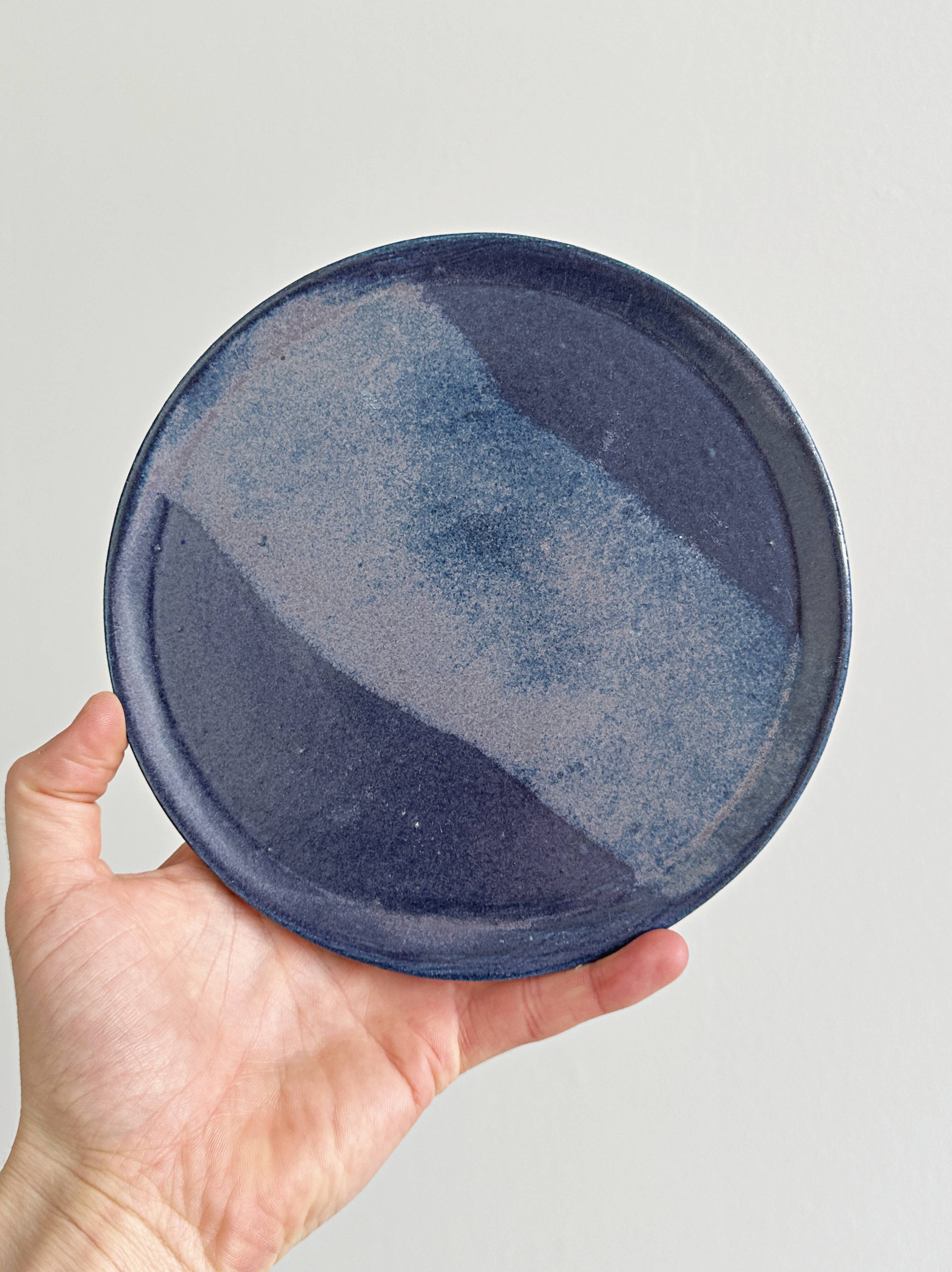 Purple ceramic plates set of 6