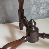 Vintage turned solid wood tripod stool