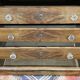 Louis Philippe chest of drawers with 5 drawers from the 19th century in cherry wood with glass knobs