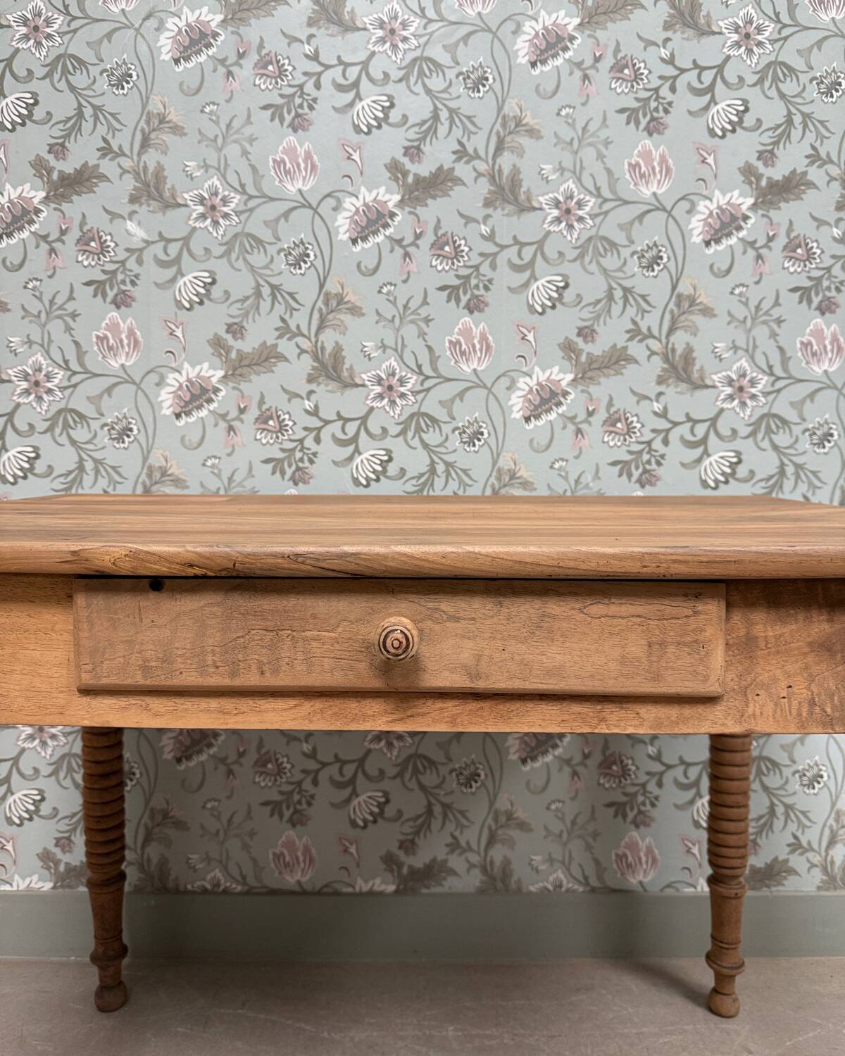 Antique table with turned legs (renovated)