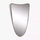 Free-form rearview mirror with brass outline - 60x30cm