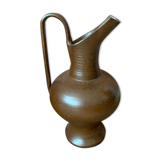 Vase en grès marron