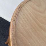 Curved wooden bar stool