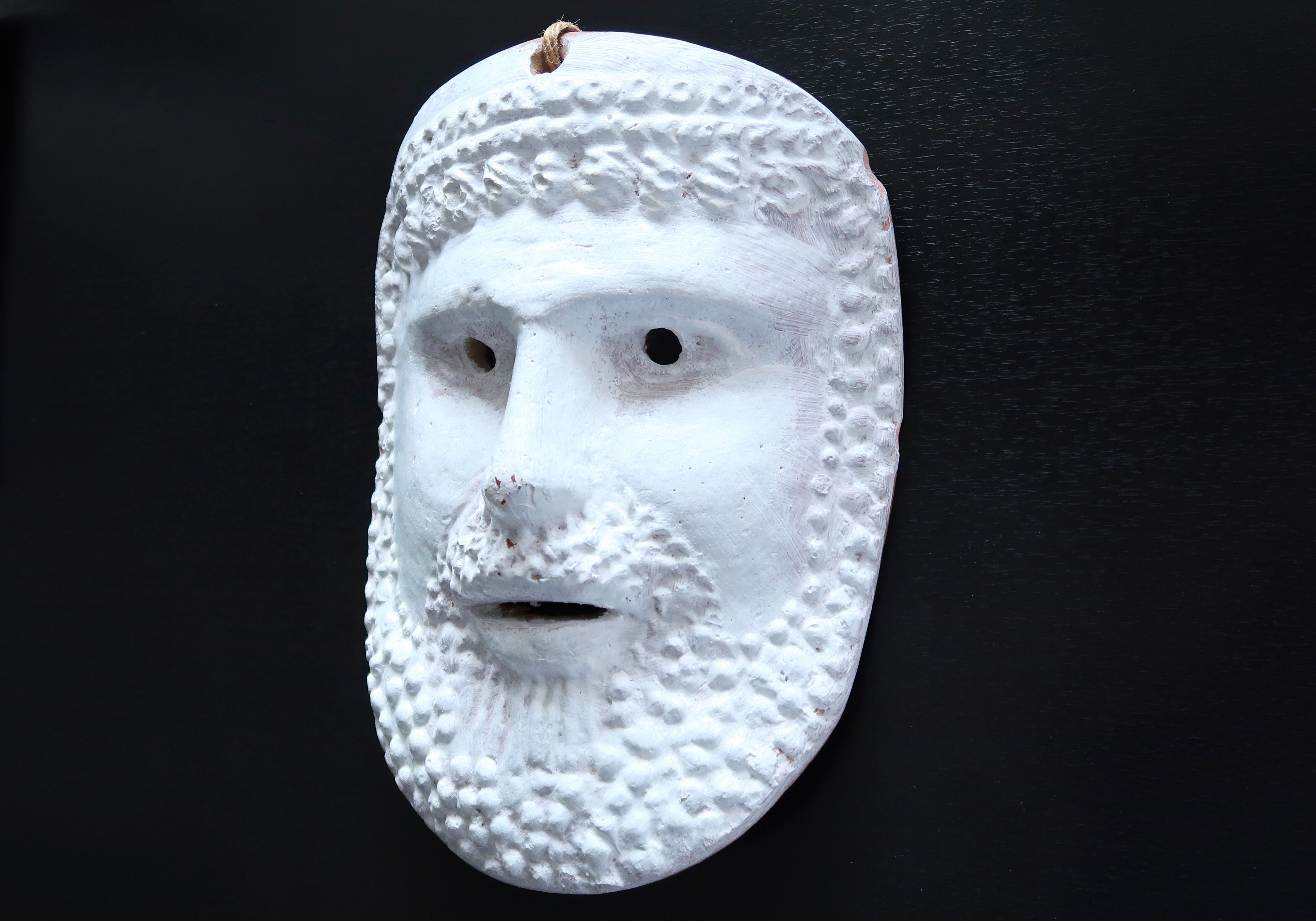Greek man's mask in terracotta, 1970s