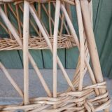 Antique wicker magazine rack