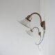 Pair of brass and glass wall sconces