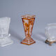 Trois vases en verre de Baccarat à décor floral, France, fin du 19ème siècle
