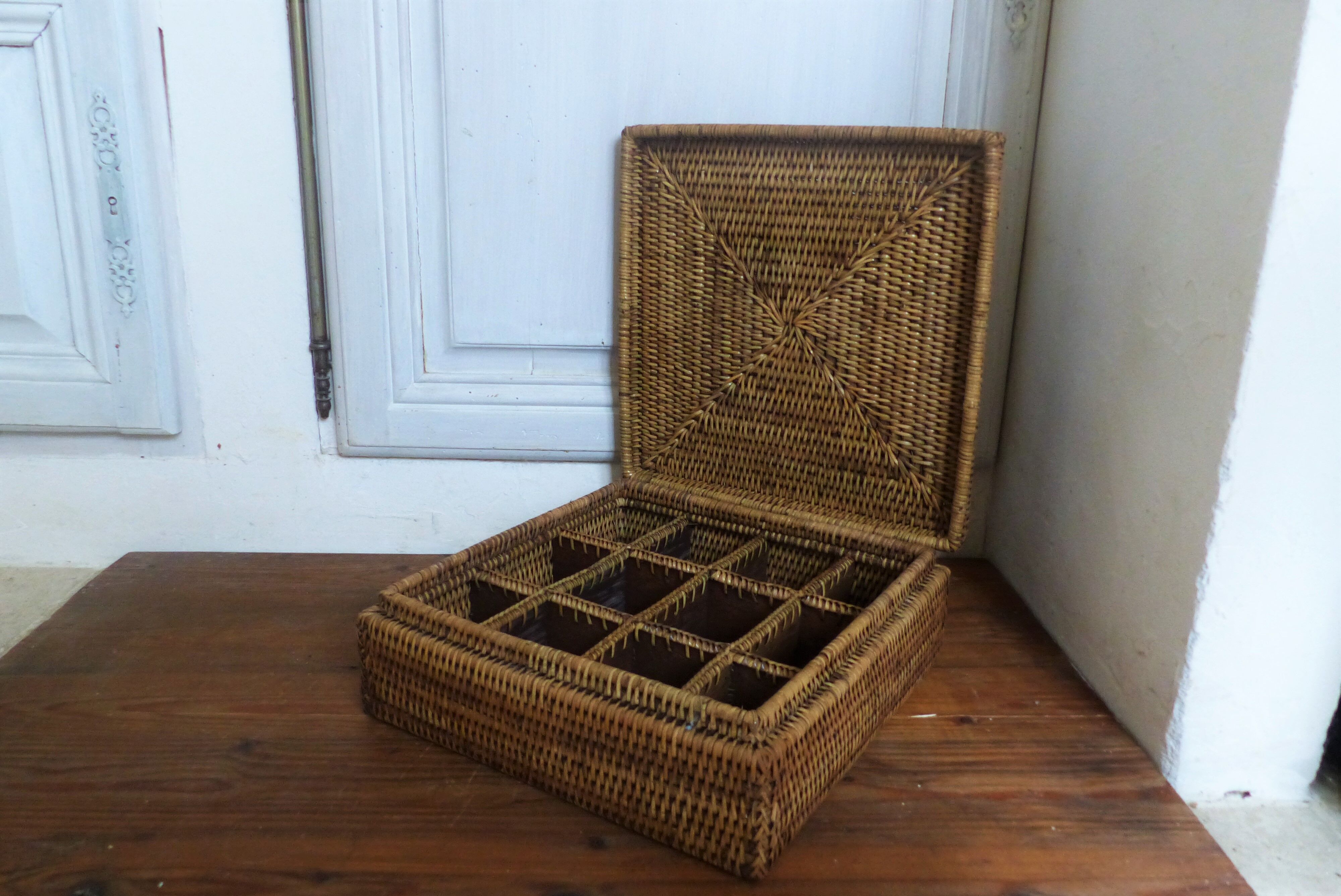 Vintage rattan box