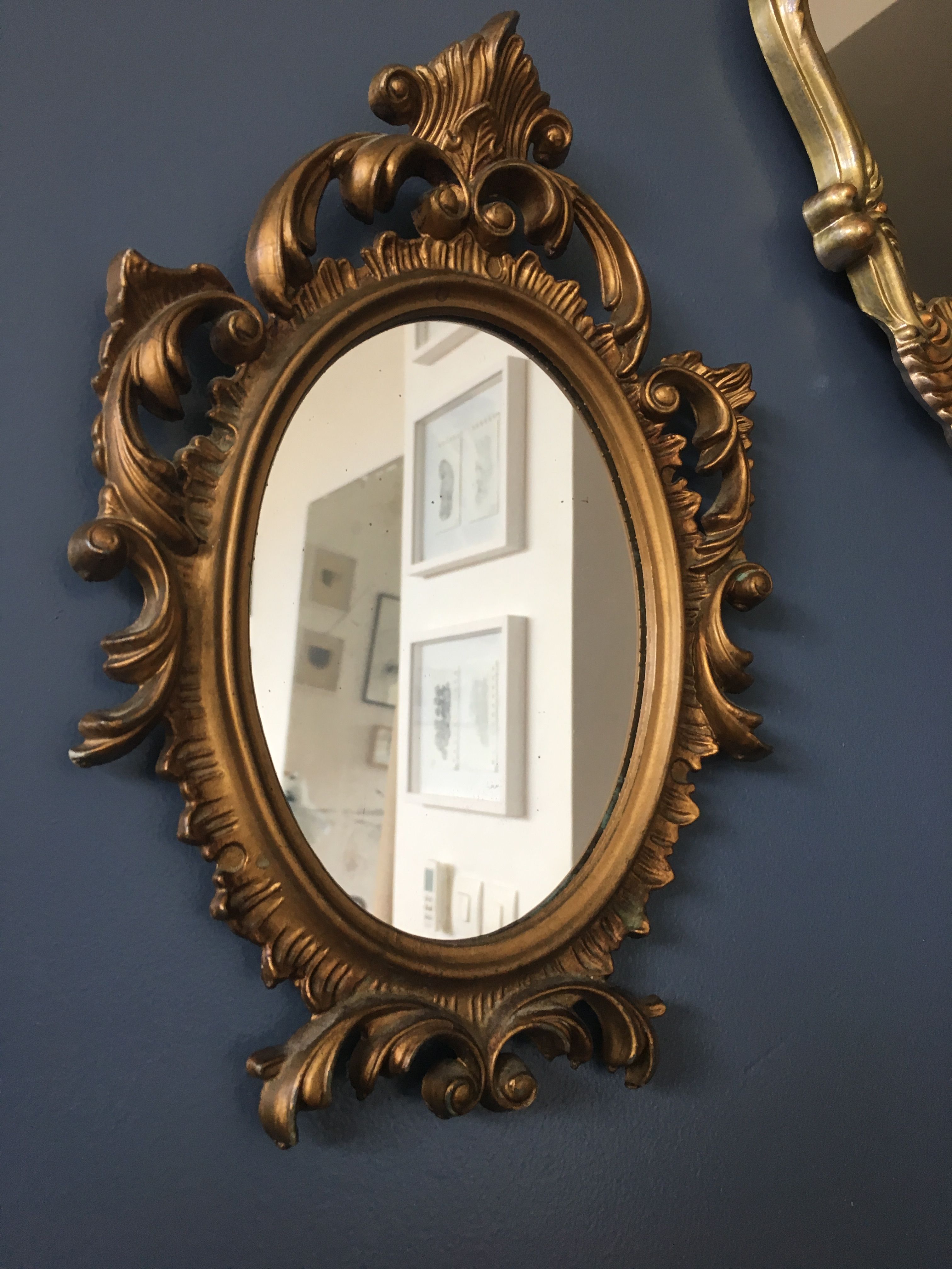 Set of golden mirror of the 70/80 - 19x29cm