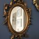 Set of golden mirror of the 70/80 - 19x29cm