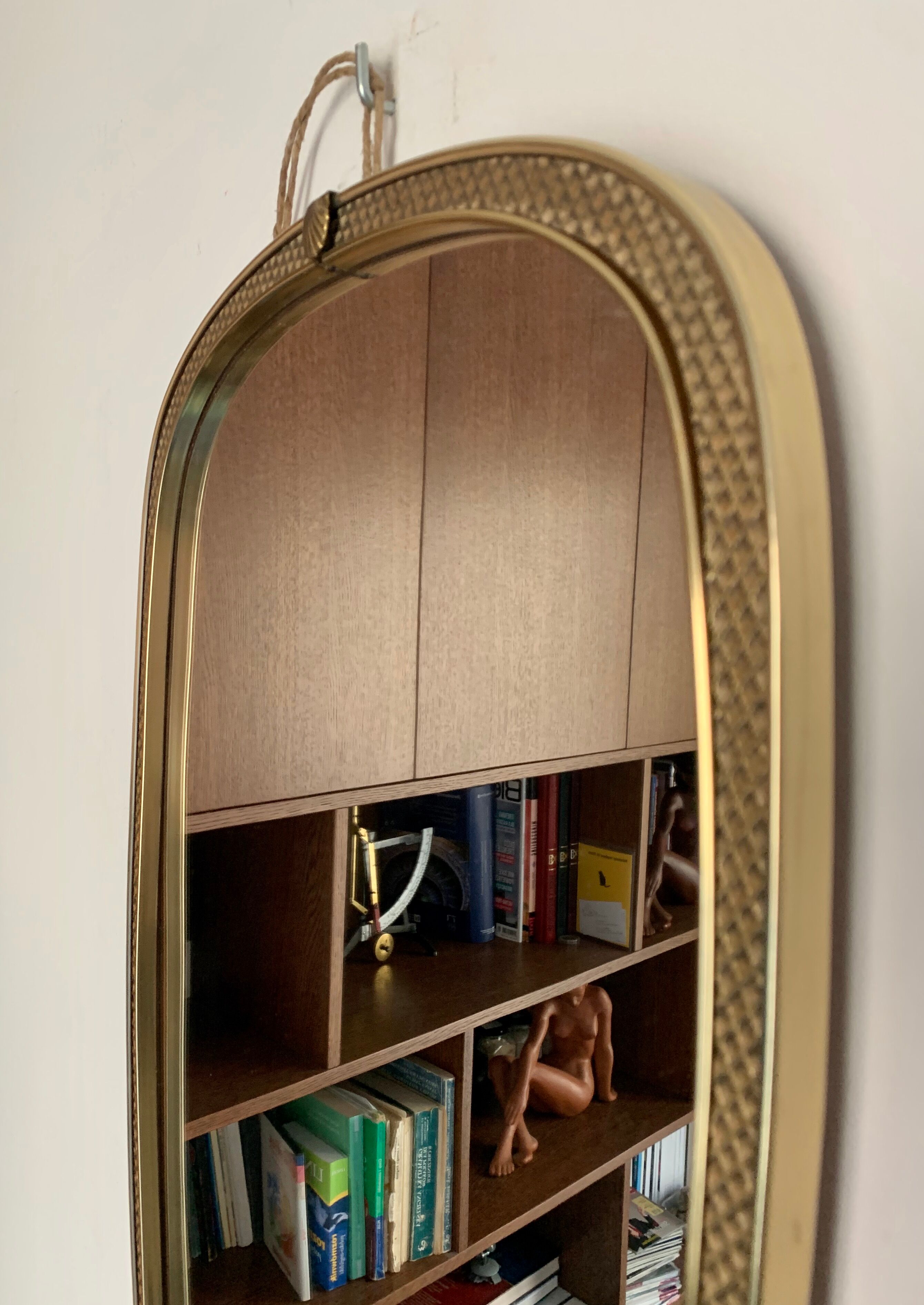 Mid-century wall mirror, 70x33cm,  1960s