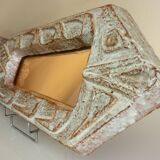Fish mirror, glazed ceramic, signed Robert Meynard, Vallauris, 1950