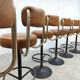 Midcentury swedish brass bar stools Borje Johanson