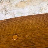 Large vintage side table in bamboo and rattan, circa 1930's
