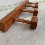 Wooden coat rack wall hooks. 4 wooden coat hooks