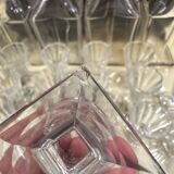 Antique liqueur set – Napoleon III style – 4 decanters + 15 glasses