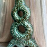 Handmade vase in light green terracotta