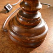 1960s turned wooden lamp base