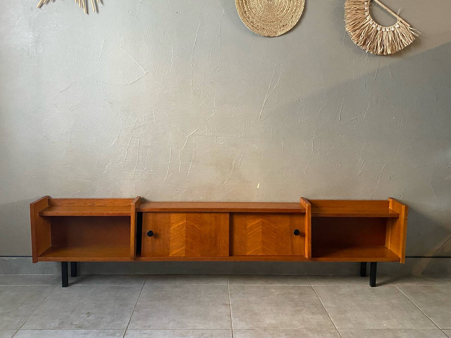 Vintage wooden sideboard from the 60s (shallow)