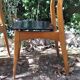 Pair of Scandinavian black skai chair 60's