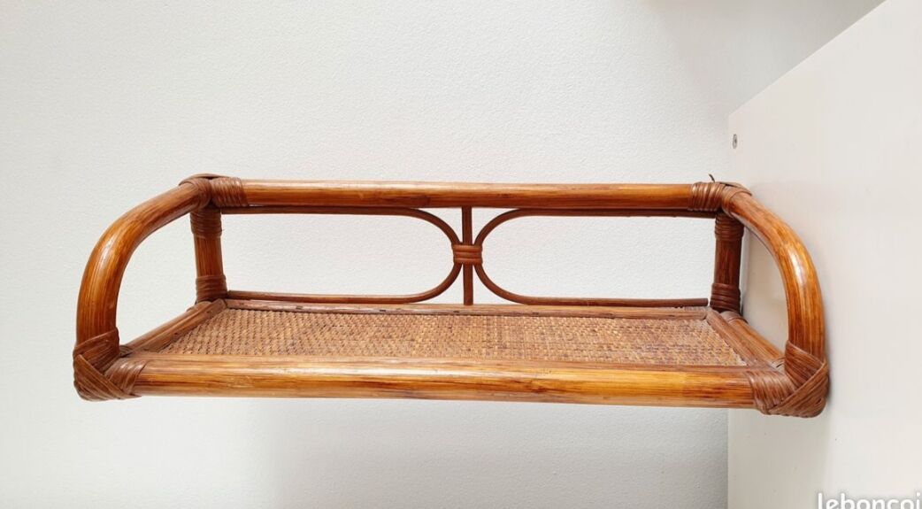 Rattan shelf