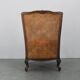 Antique Carved Wing Chair with Cane Sides , Czechoslovakia