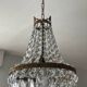 Hot air balloon chandelier with tassels and brass