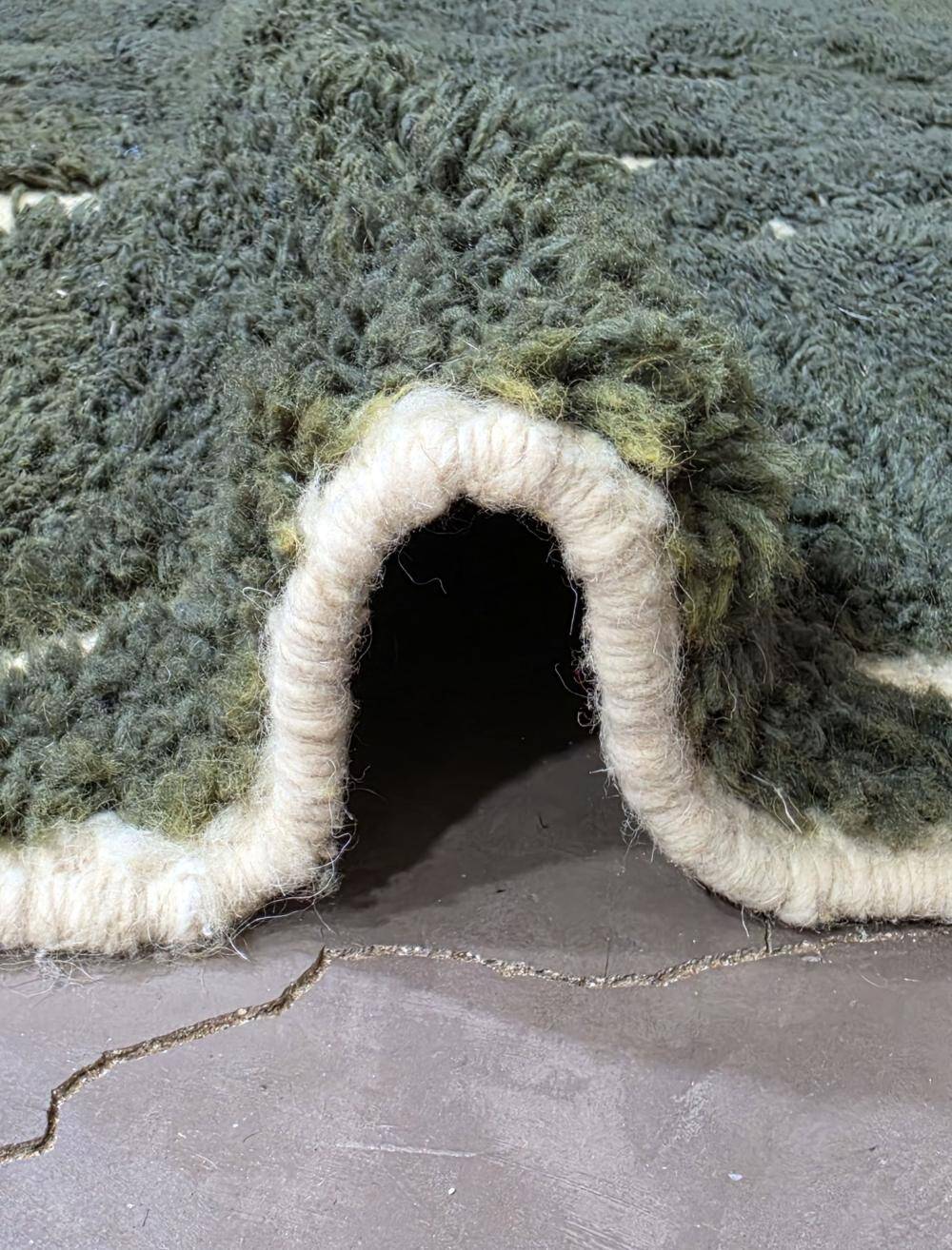 Tapis Vert Marocain - 298 x 205 cm