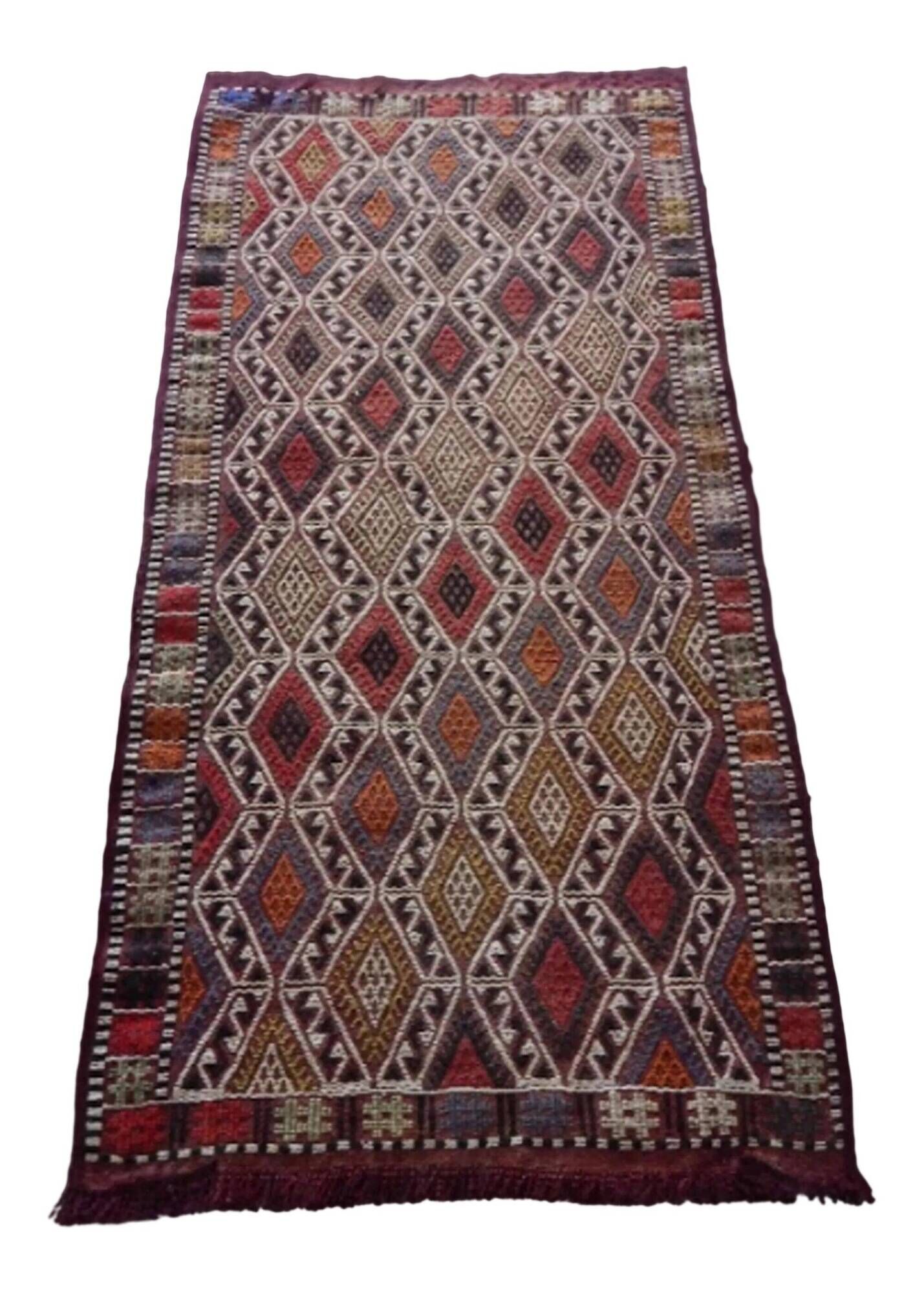 Vintage Turkish kilim handwoven 51x104 cm