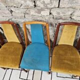 Set of 5 vintage spindle foot bistro chairs 1960"