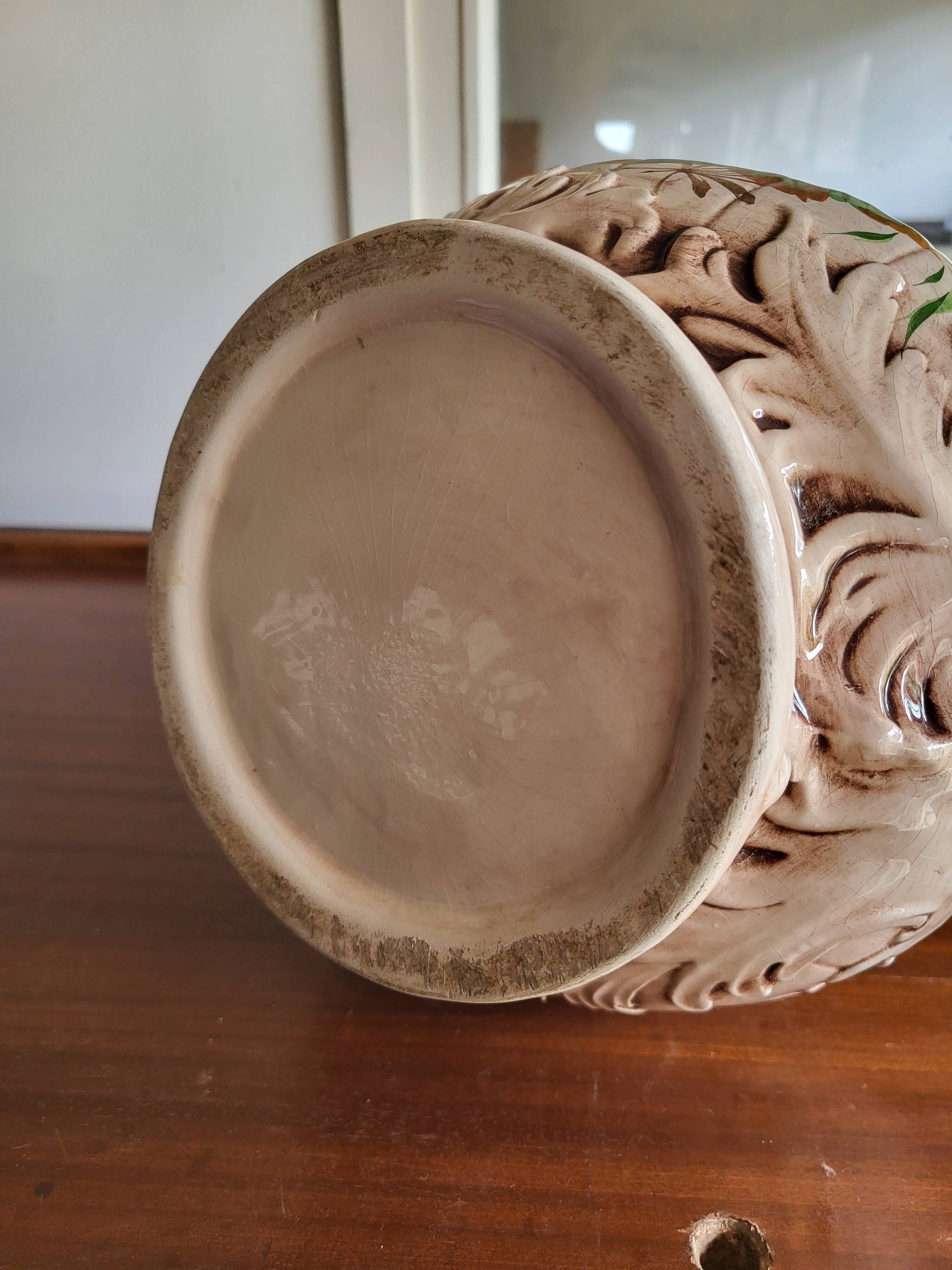 Large ceramic jug signed "Bassano Italy"