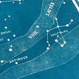 Celestial map showing the constellations visible in France